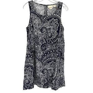 Cynthia Rowley women’s 100% linen paisley sleeveless dress